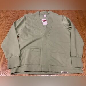 Nike Dri-FIT Standard Issue Golf Cardigan Green Honeydew